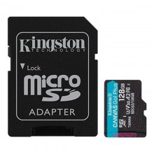 Карта пам'яті MicroSDXC 128GB UHS-I/U3 Class 10 Kingston Canvas Go! Plus R170/W90MB/s + SD-адаптер (SDCG3/128GB)