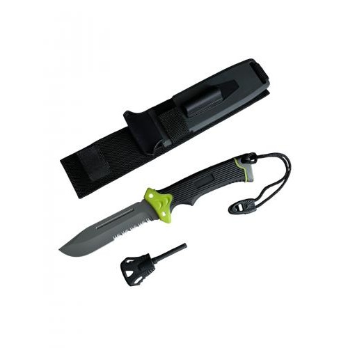 Туристичний ніж для виживання Gorillas BBQ 2-1253 25 см Чорний (KN1060) Туристичний ніж для виживання Gorillas BBQ 2-1253 25 см Чорний (KN1060)