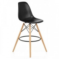 Стілець барний Тауер Вуд SDM пластик Чорний Стілець барний Тауер Вуд SDM пластик Чорний