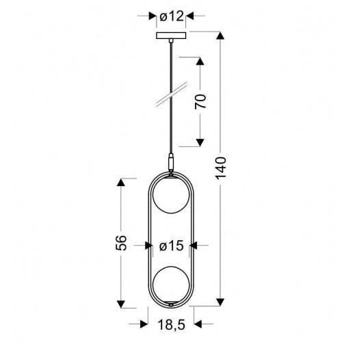 Люстра Candellux Cordel 18.5x140 см Латунь (32-73464)