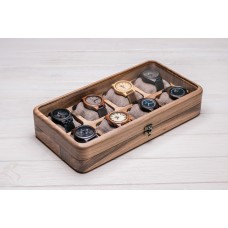 Органайзер на 8 комірок для зберігання наручних годинників ecoWalnut 7х35х18 см