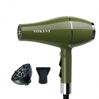 Фен для волосся Sokany з насадками Зелений (SK-14006) Фен для волосся Sokany з насадками Зелений (SK-14006)
