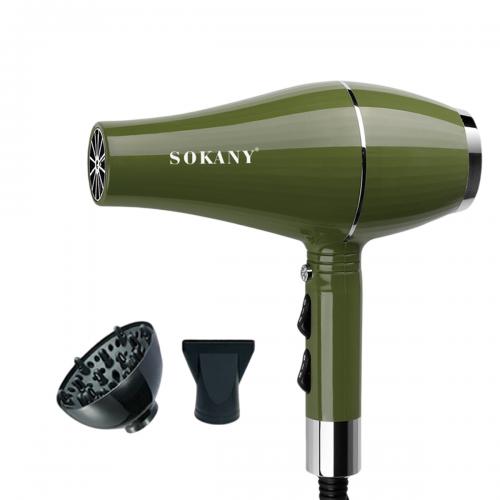Фен для волосся Sokany з насадками Зелений (SK-14006) Фен для волосся Sokany з насадками Зелений (SK-14006)
