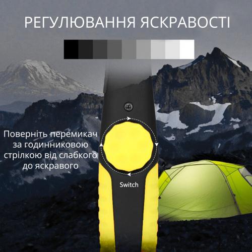Ліхтар-лампа інспекційний складаний акумуляторний No Brand з магнітом Чорно-жовтий (LHMGTR-YLW-BLK-0307) Ліхтар-лампа інспекційний складаний акумуляторний No Brand з магнітом Чорно-жовтий (LHMGTR-YLW-BLK-0307)