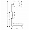 Бра Candellux Ponio 21x35 см Чорно-бежевий (21-76878)