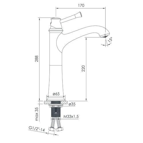 Змішувач для раковини Imprese Podzima Ledove ZMK011701011 хром в інтернет супермаркеті PbayMarket!