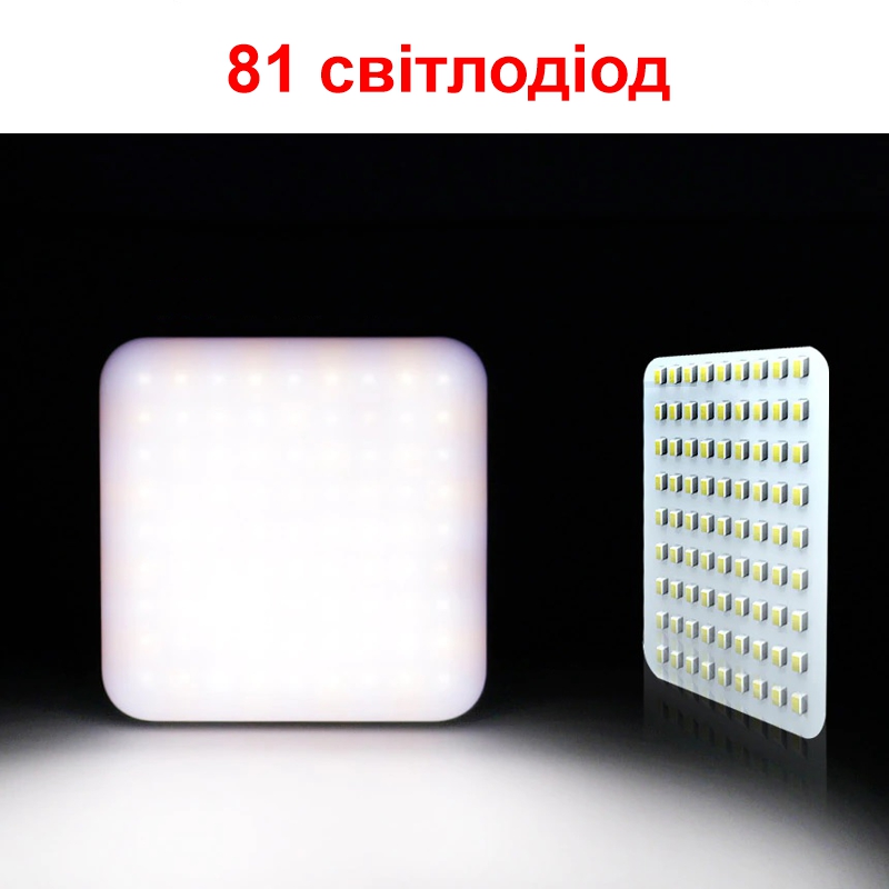 Ліхтар для кемпінгу 80W з 3-ма режимами, регулюванням яскравості з акумулятором 10000 мАг Unibrother YL-202