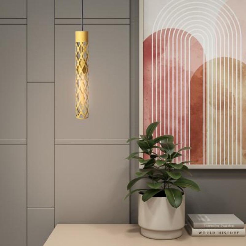 Світильник підвісний MSK Electric Flow у стилі лофт під лампу Е27 золото MR 6041 GD