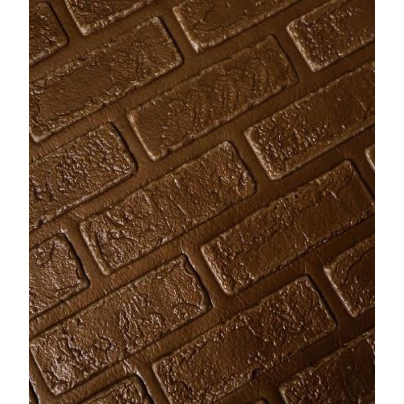 Самоклеюча декоративна 3D панель Loft-Expert цегла деко коричнева 700x700x5 мм