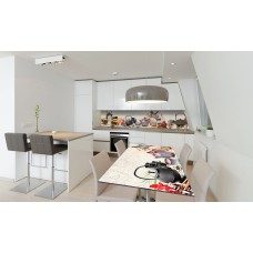 Наклейка вінілова на стіл Zatarga «Чашки» 600х1200 мм Z180447st