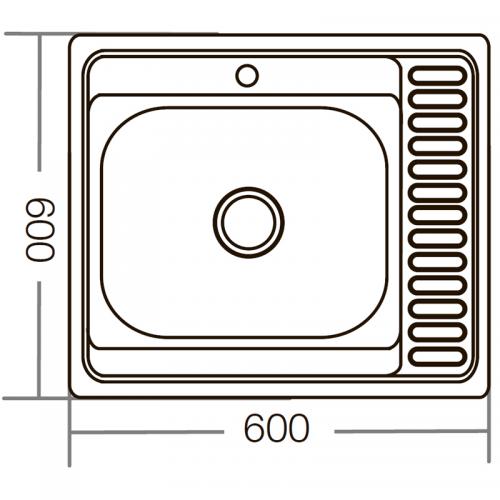 Мийка кухонна ZERIX Z6060R-06-160E satin (ZM0577) в інтернет супермаркеті PbayMarket!