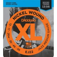 Струни для електрогітари 6 шт D'Addario EJ22 Nickel Wound Jazz Medium 13/56 Струни для електрогітари 6 шт D'Addario EJ22 Nickel Wound Jazz Medium 13/56