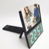 Електронний LED годинник настільний UKC DS-6608 7570 з фоторамкою 15х10см USB Чорний