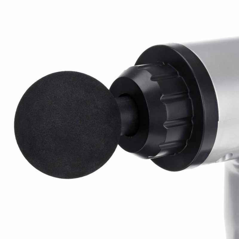 Портативний ручний м'язовий масажер для тіла Fascial Gun HG-320 Silver-Black (SMT179524381)