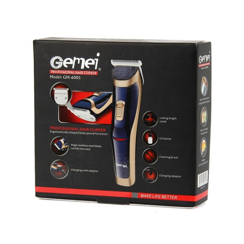 Бездротова акумуляторна машинка для стрижки волосся Gemei Gm 6005