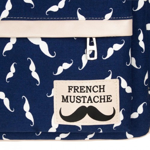 Рюкзак міський Can Vas Вуса Mustache 42х29х12 см Темно-синій з бежевим (22490) в інтернет супермаркеті PbayMarket!