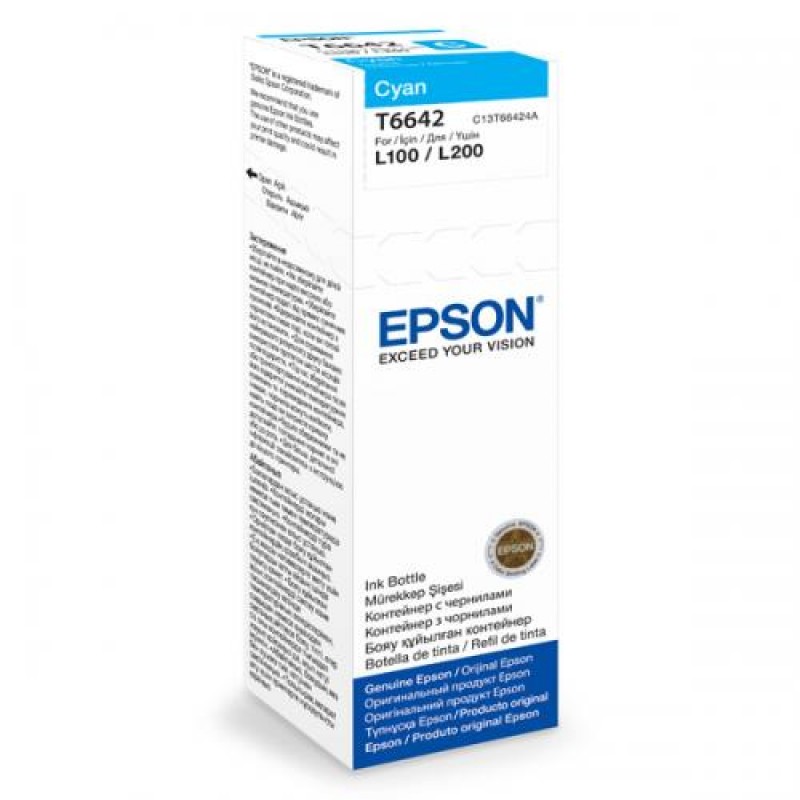 Контейнер з чорнилом Epson 664 70 мл Cyan L100/L200 C13T66424A (10913)
