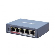 Керований 5-портовий PoE комутатор Hikvision DS-3E1105P-EI з 4 портами PoE