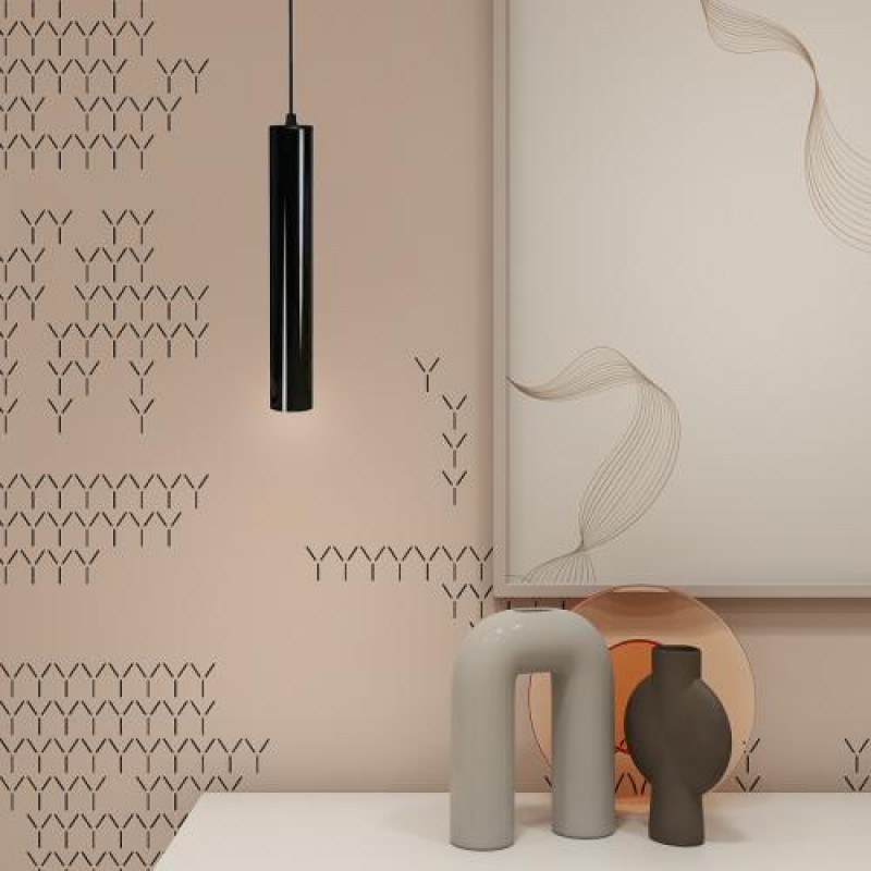 Світильник підвісний MSK Electric Tube NL 3522 GL чорний глянець