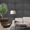 Самоклеюча стінова панель Sticker Wall Чорна 3D NEW CULTURAL WALL 70*70см*5мм BLACK+WHITE (D) SW-00001503