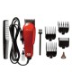 Машинка провідна для стрижки волосся з регулюванням довжини та насадками Gemei GM-1005 Red