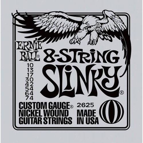 Струни для електрогітари Ernie Ball 2625 8-String Slinky Nickel Wound 10/74 Струни для електрогітари Ernie Ball 2625 8-String Slinky Nickel Wound 10/74