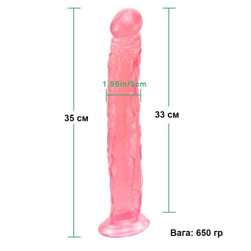 Реалістичний довгий фалоімітатор на присосці 35*5 см рожевий We Love в інтернет супермаркеті PbayMarket!