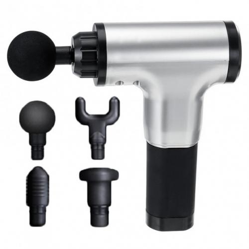 Портативний ручний м'язовий масажер для тіла Fascial Gun HG-320 Silver-Black (SMT179524381) Портативний ручний м'язовий масажер для тіла Fascial Gun HG-320 Silver-Black (SMT179524381)