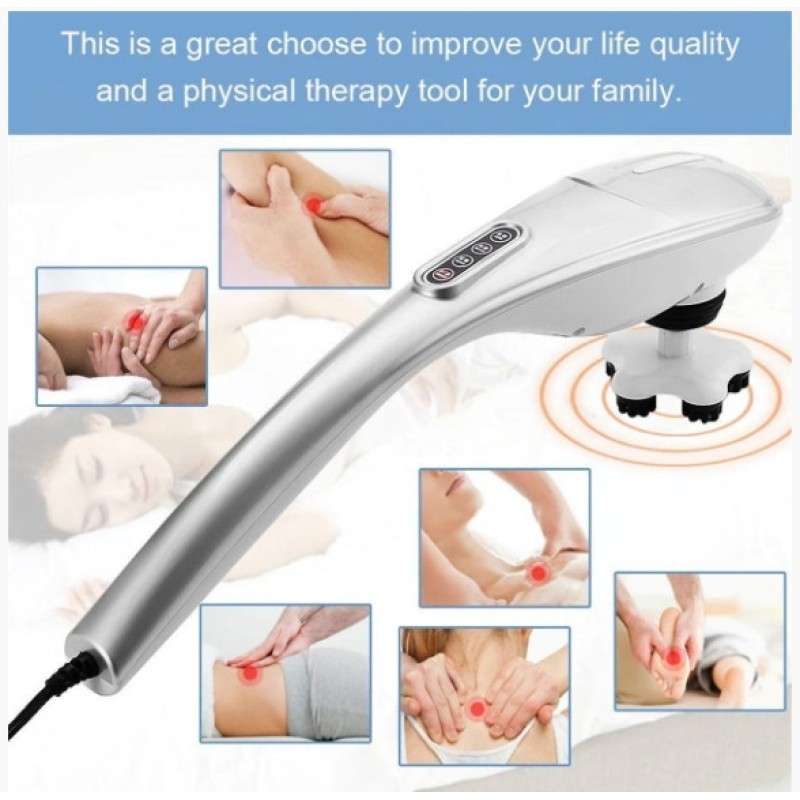 Масажер для тіла Benbo 701-В 5 насадок Сріблястий (1440236640)