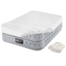 Надувне ліжко Intex 64490-3, 152 х 203 х 51 см, електронасос, наматрацник, подушки. Двоспальне