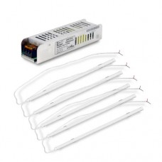 Комплект світильників LED лінійних Faraday Electronics 5 шт та Блок живлення Full Energy BGL1-12V60W