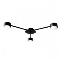 Люстра стельова MSK Electric Space 3 плафони GX53 Чорний NL 8040-3 BK