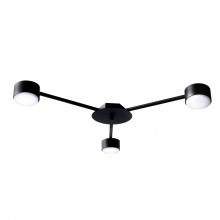 Люстра стельова MSK Electric Space 3 плафони GX53 Чорний NL 8040-3 BK
