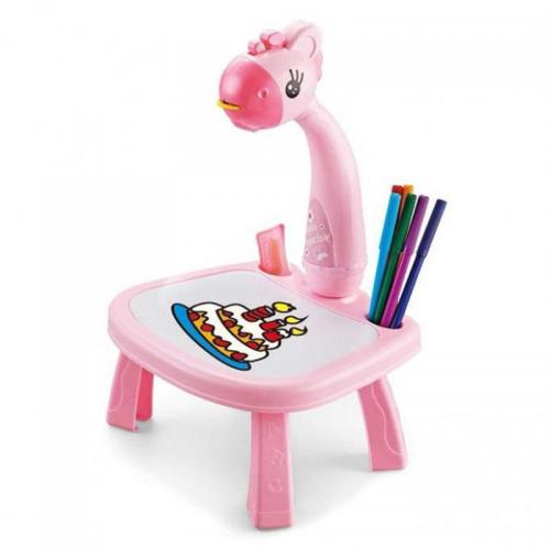 Дитячий стіл для малювання UKC з підсвічуванням та проекцією малюнків Рожевий Дитячий стіл для малювання UKC з підсвічуванням та проекцією малюнків Рожевий