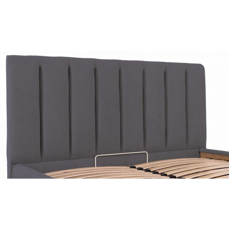 Ліжко Richman Санам VIP 120 х 200 см Місті Dark Grey З додатковою металевою цільнозварною рамою Темно-сіра