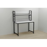 Надбудова для столу Ferrum-decor Лінкольн 60x120x28 Чорний ДСП Біле (LIN0022)