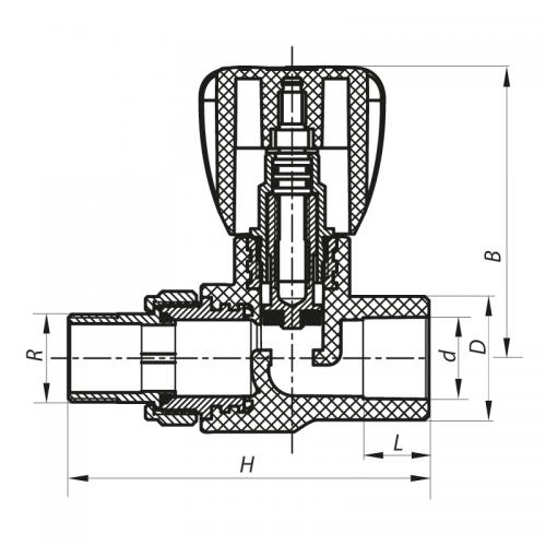 Вентиль радіаторний прямий PPR 20x1/2 (KOER K0165.PRO) (KP0213) в інтернет супермаркеті PbayMarket!