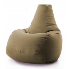 Безкаркасне крісло мішок груша Coolki Рогожка XXL 130x90 коричневий