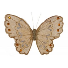 Декоративний метелик на кліпсі BonaDi Бежевий (117-912)