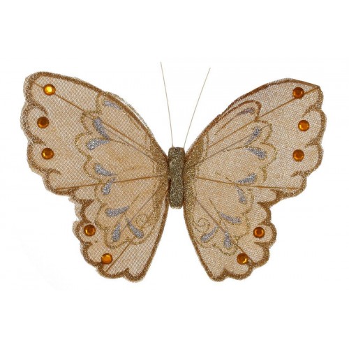 Декоративний метелик на кліпсі BonaDi Бежевий (117-912) в інтернет супермаркеті PbayMarket!