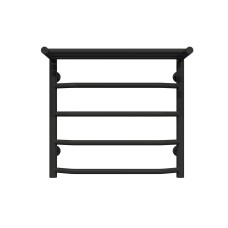 Рушникосушарка водяна Трапеція з полицею П5 500х500 Deffi Чорний (C.TP.50.50.5.B.A)