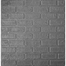 Самоклеюча декоративна 3D панель Loft-Expert цегла деко сіра 700x700x5 мм