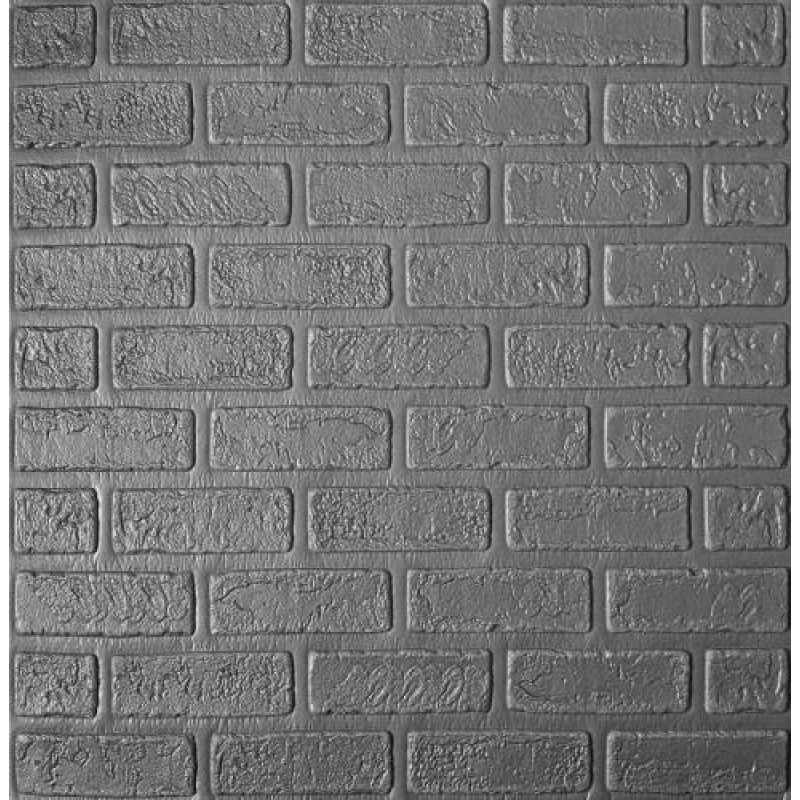 Самоклеюча декоративна 3D панель Loft-Expert цегла деко сіра 700x700x5 мм
