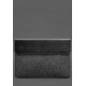 Чохол-конверт із клапаном шкіра+фетр для MacBook 15 Чорний Crazy Horse BlankNote