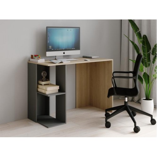 Стіл письмовий Меблева Площа СП-5 122х57х75 см Антрацит + Дуб сонома Стіл письмовий Меблева Площа СП-5 122х57х75 см Антрацит + Дуб сонома