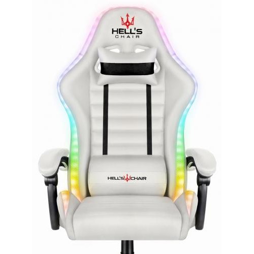 Комп'ютерне крісло Hell's HC-1003 LED RGB White