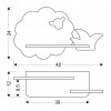 Настінний світильник Candellux Sheep 42x24 см Різнокольоровий (21-85146)