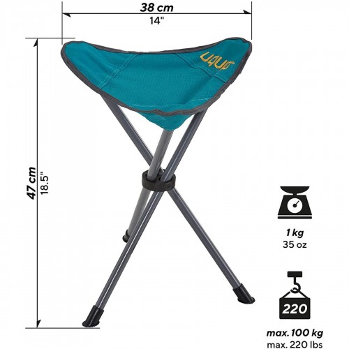 Стілець розкладний Uquip Darcy Caribbean 380х330х480 мм Blue (244019)