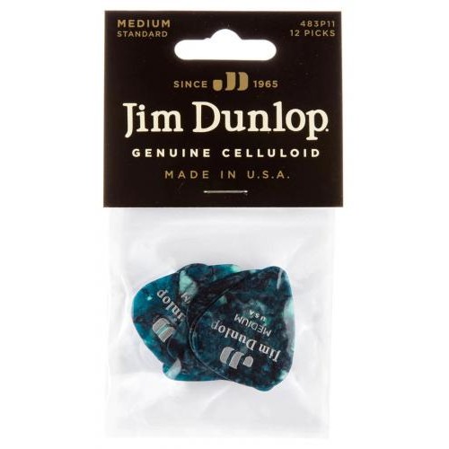 Медіатори Dunlop 483P11MD Genuine Celluloid Turquoise Pearloid Medium Player's Pack (12 шт.) Медіатори Dunlop 483P11MD Genuine Celluloid Turquoise Pearloid Medium Player's Pack (12 шт.)