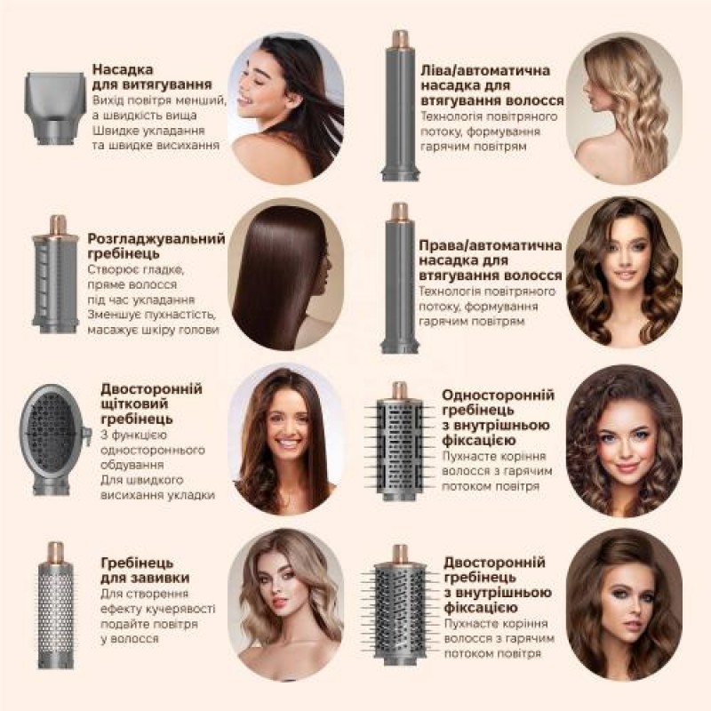 Стайлер для волосся Inspire WT-633-8IN1 Gray